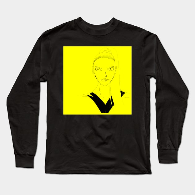 bright anya taylor joy sketch Long Sleeve T-Shirt by jorge_lebeau